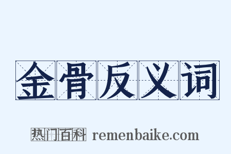 金骨反义词是什么意思的图片